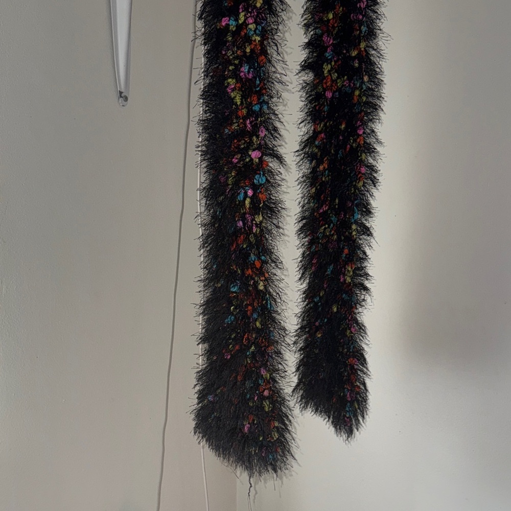 Women’s or Girl’s Fuzzy Multicolor Y2K Scarf - Picture 2 of 3